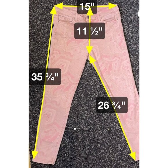 Else Mauve Womens Pink Paisley Floral Skinny Jeans W29 Cotton & Lyocell Stretch - Picture 14 of 14